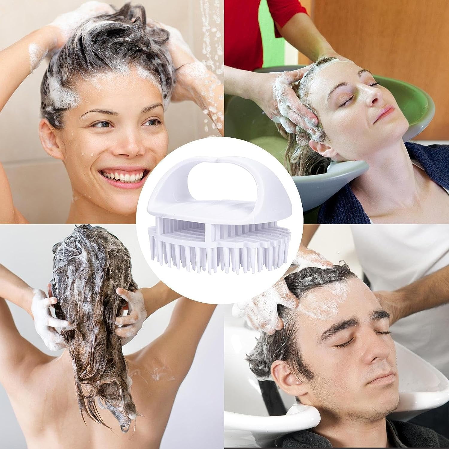 woman washing hair scalp massage shower