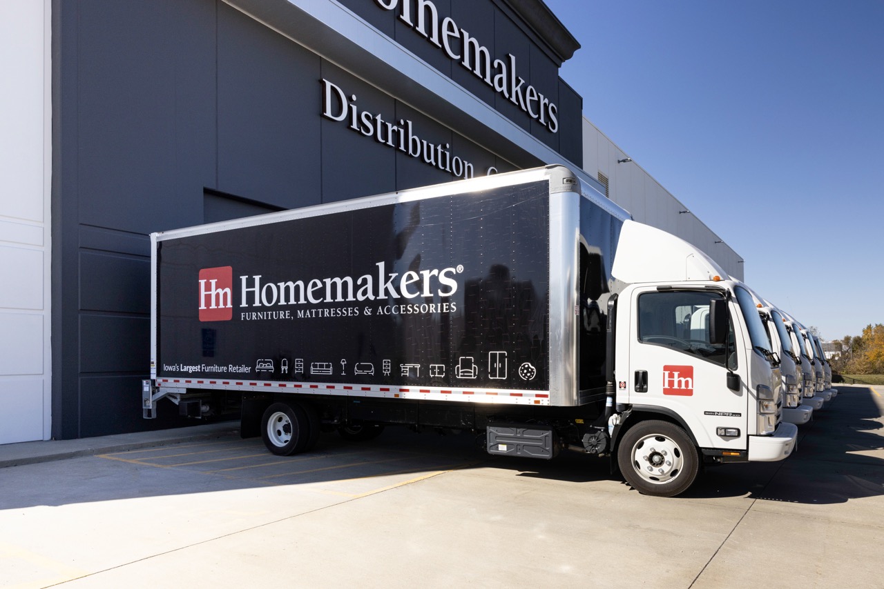 furniture delivery truck curbside
